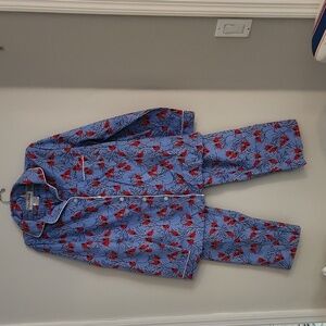 Pajamma Mania RedCardinals noon Blue Pajama Set Small